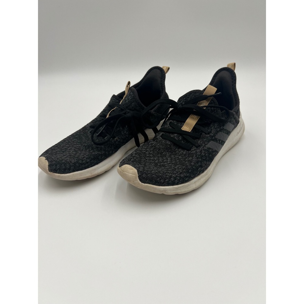 Adidas Cloudfoam Pure Womens Size 9 Black Grey Running Shoes F34677
